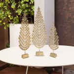 Brass Gold Toned 3 Pieces Christmas Tree Brass