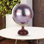 Aluminium Brown & Blue Antique Globe  
