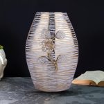 Aluminium Flover Vase with Silver Accent