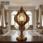 Aluminium Luxurious Golden Tea Light Candle Stand 1 1 44 eMetalCrafts