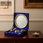 Aluminium Pooja Thali Set With Blue Box 1 1 56 eMetalCrafts