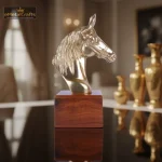 Aluminum Pindwarbros Home Decorative Horse Face Statue 1 1 65 eMetalCrafts