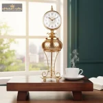 Artage Metal Aluminium Gold Finish Clock 1 1 68 eMetalCrafts
