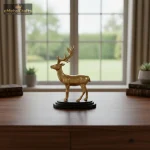 Aluminium Golden Metal Deer Sculpture 1 deer sculpture