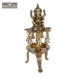 Brass Ganesha 8 Wick Oil Diya With Bells For Home Decor 2 102 eMetalCrafts