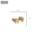 Brass Rural Cart with Two Bulls, Rider and Intricate Jaali Work 5 105 2 eMetalCrafts