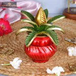 Brass Mangal Kalash with Coconut Showpiece, Kalash for Pooja 1 121 eMetalCrafts