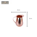 Copper Hammered Jug 4 124 3 eMetalCrafts