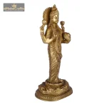 Brass Goddess Dhan Lakshmi Idol 3 173 eMetalCrafts