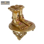 Brass Goddess Lakshmi Feet, For Worship 3 193 eMetalCrafts