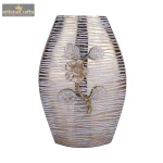 Aluminium Flover Vase with Silver Accent 2 2 10 eMetalCrafts