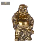 Brass Buddha Showpiece with Joyful Expression 2 2 19 eMetalCrafts