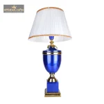 Aluminium Bohemian Blue Overlay And Cut Glass Ormolu Mounted Lamp 2 2 3 eMetalCrafts