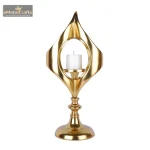 Aluminium Luxurious Golden Tea Light Candle Stand 2 2 40 eMetalCrafts
