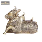 Brass Golden Nandi Statue Mahadev Dada Nandi 2 232 eMetalCrafts