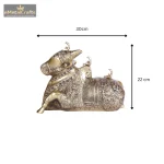 Brass Golden Nandi Statue Mahadev Dada Nandi 5 235 eMetalCrafts