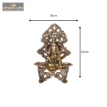 Ethnic Brass Deepak with Ganesha Motif 6 26 cm 41 eMetalCrafts