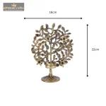 Pure Brass Tree Diya With Tealight Holder 6 26 cm 57 eMetalCrafts