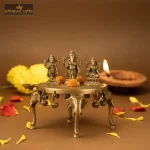 Pure Brass Pooja Chowki Stool 1 26 cm 71 1 eMetalCrafts
