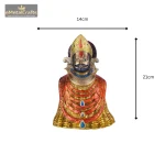 Khatu Shyam Ji Brass Idol – Perfect for Worship and Home Temple 6 26 cm 89 eMetalCrafts