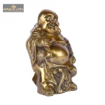 Brass Buddha Showpiece with Joyful Expression 3 3 20 eMetalCrafts