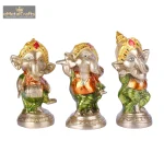 Bal Ganesha Brass Idols set 3 3 68 eMetalCrafts