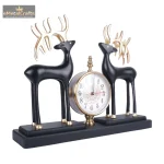 Aluminium Deer Clock For Table 2 3 9 eMetalCrafts