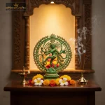 Brass Exotic India Nataraja | Green Colour 1 301 eMetalCrafts