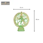 Brass Exotic India Nataraja | Green Colour 4 304 eMetalCrafts