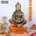 Brass Lord Sitting Hanuman Statue 1 311 1 eMetalCrafts