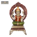 Brass Lakshmi Ji Statue Showpiece Idol with Stone Work 3 323 eMetalCrafts
