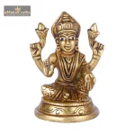Brass Laxmi God Idol for Pooja Decor 2 342 eMetalCrafts