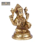 Brass Laxmi God Idol for Pooja Decor 3 343 eMetalCrafts
