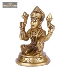 Brass Laxmi God Idol for Pooja Decor 4 344 eMetalCrafts