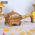 Brass Lobandan Charcoal Incense Burner 1 371 eMetalCrafts