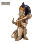Brass Lord Hanuman Statue 4 394 eMetalCrafts