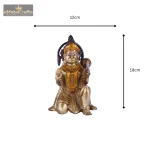 Brass Lord Hanuman Statue 6 396 eMetalCrafts