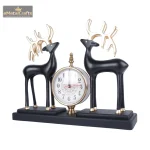 Aluminium Deer Clock For Table 3 4 7 eMetalCrafts