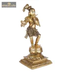 Brass Lord Krishna Idol Figurine Sculpture Statue 3 433 eMetalCrafts