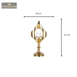 Aluminium Luxurious Golden Tea Light Candle Stand 5 5 17 eMetalCrafts