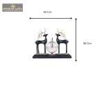 Aluminium Deer Clock For Table 4 5 5 eMetalCrafts