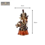 Brass Cow Krishna Idol in, House warming gift 4 5 9 eMetalCrafts