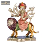 Brass Maa Durga Statue | Maa Durga On Lion for Blessings 2 512 eMetalCrafts