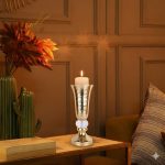 Aluminium Golden Colour Candle Stand