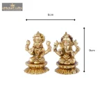 Brass Made Dhan Laxmi Idol with Lord Ganesha Idol 4 714 eMetalCrafts
