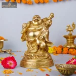 Brass Made Laughing Buddha Idol in Standing Position 1 811 eMetalCrafts