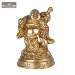Brass Made Laughing Buddha Idol in Standing Position 2 812 eMetalCrafts