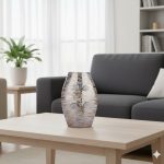Aluminium Flover Vase with Silver Accent