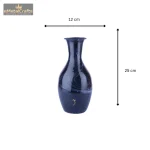 Elegant Aluminium Blue Glass Vase Design 2 glass vase