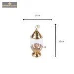 Pure Brass Akhand Jyot Diya with Borosilicate Glass for Temple 4 Add a little bit of body text 1 5 eMetalCrafts